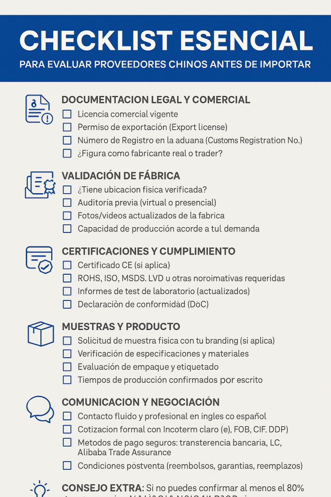 Proveedores Chinos